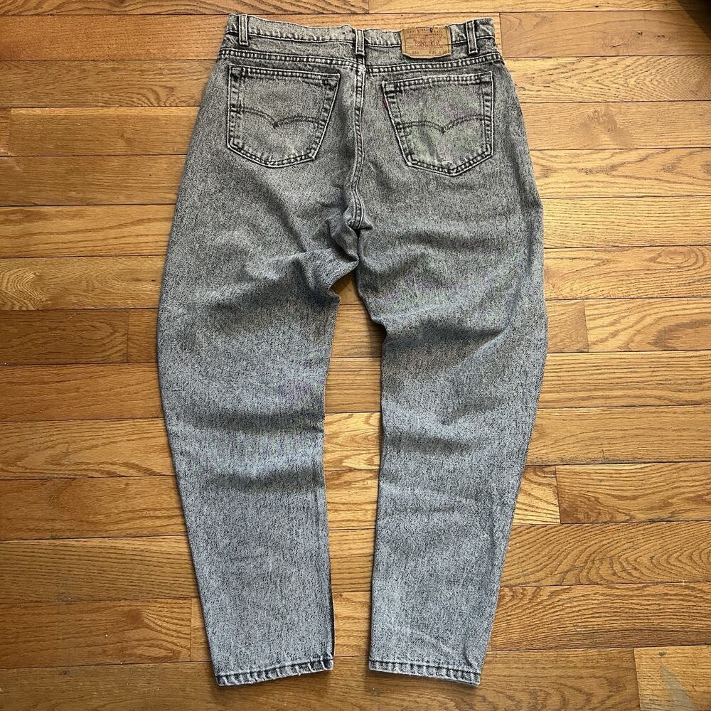 Vintage Levis 550 Grey Faded Relaxed Tapered Jeans 36x30